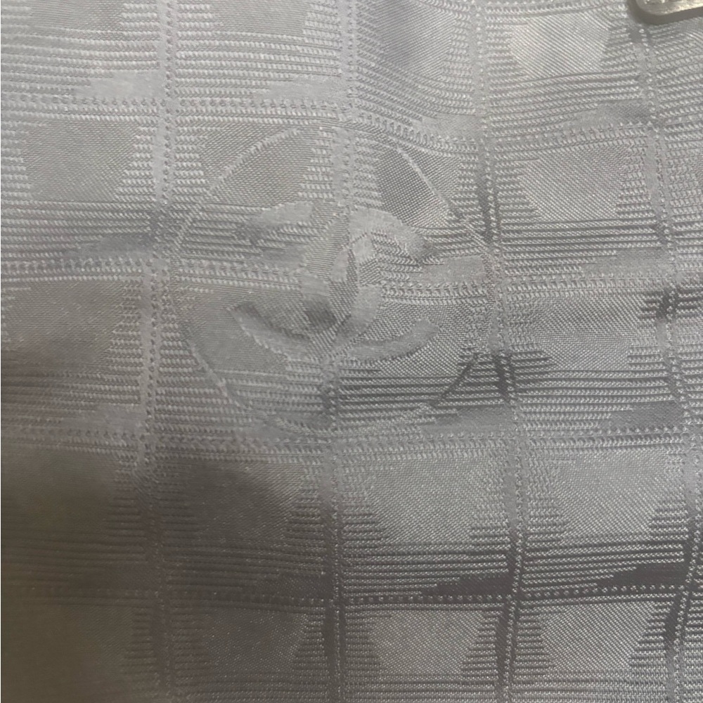 Chanel Travel Line Tote Bag Black Nylon Jacquard CC Logo - Picture 6 of 9